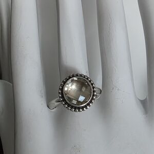 Retired Pandora Autumn Skies Green Amethyst Ring Size 6